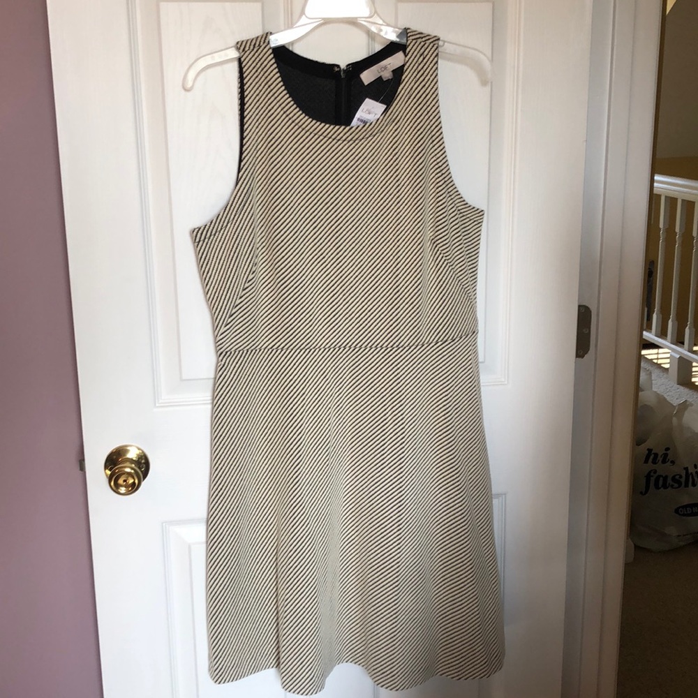 Loft dress, off white/cream and black